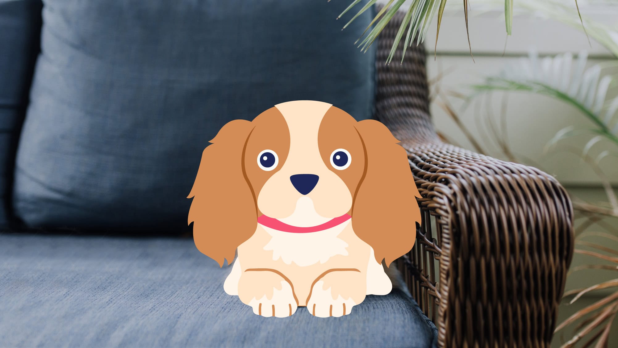 Cavalier King Charles Spaniel Dog Illustration